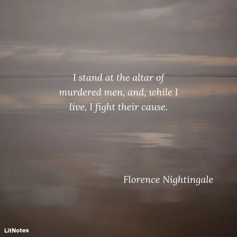 I stand at the altar of murdered men, and, while I live, I fight their cause.